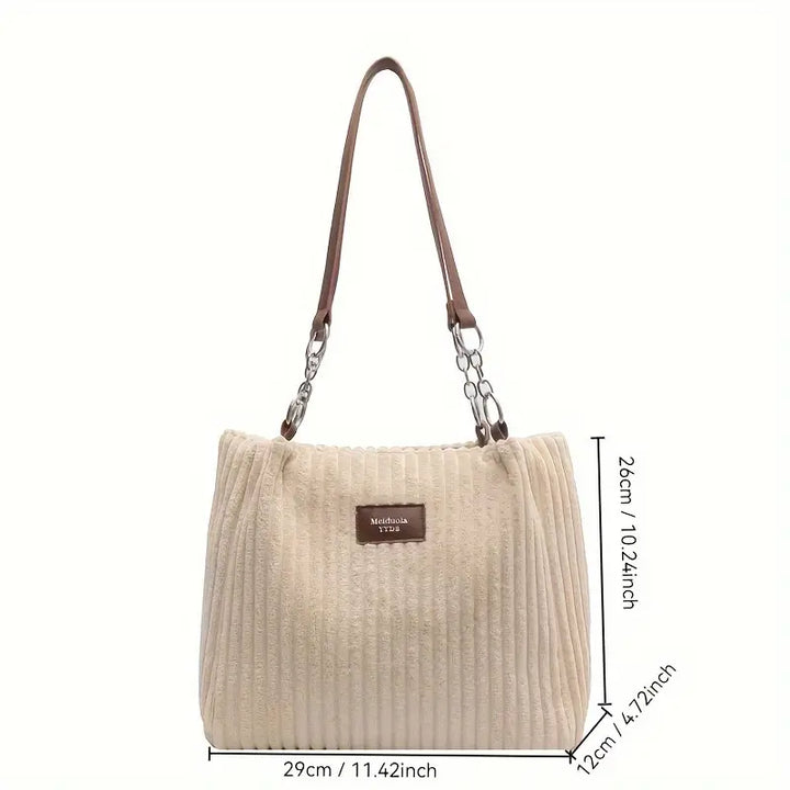 Samantha Corduroy Tote Bag