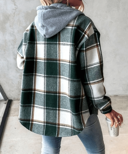 Katie | Flannel Shirt Jacket with hood