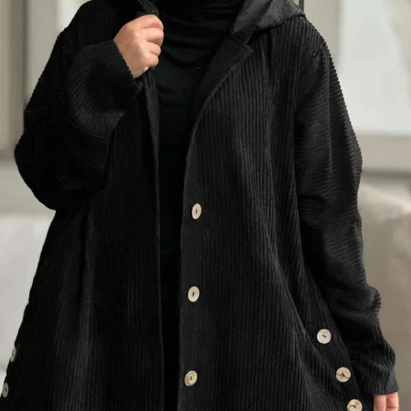 Dana Hooded Ribbed Coat